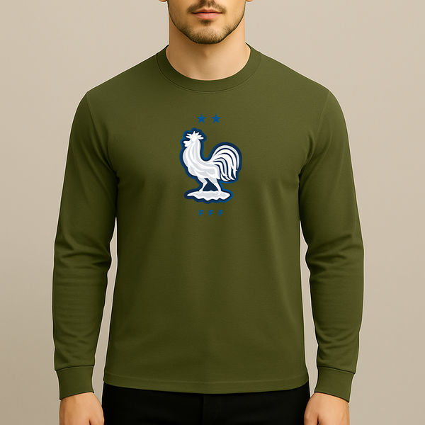 Men's France National Soccer Team  Long Sleeve T-Shirt