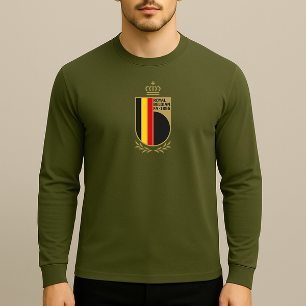Men's Belgium National Soccer Team Long Sleeve T-Shirt