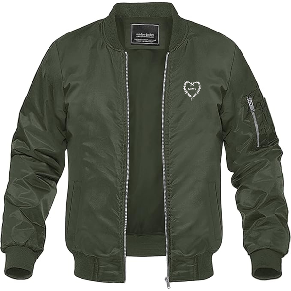 Men's KAROL G  Logo Lightweight Bomber Jacket Windbreaker Softshell Varsity Jacket Coat