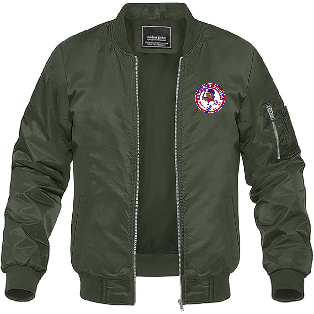 Men's Buffalo Bisons Logo Lightweight Bomber Jacket