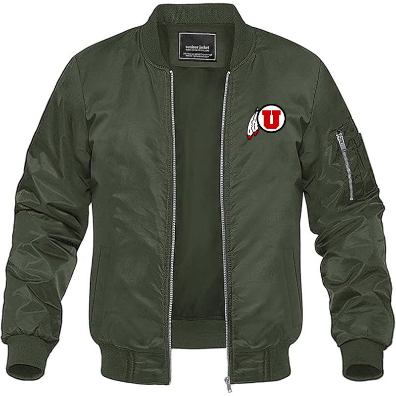 Men's Utah Utes Lightweight Bomber Jacket