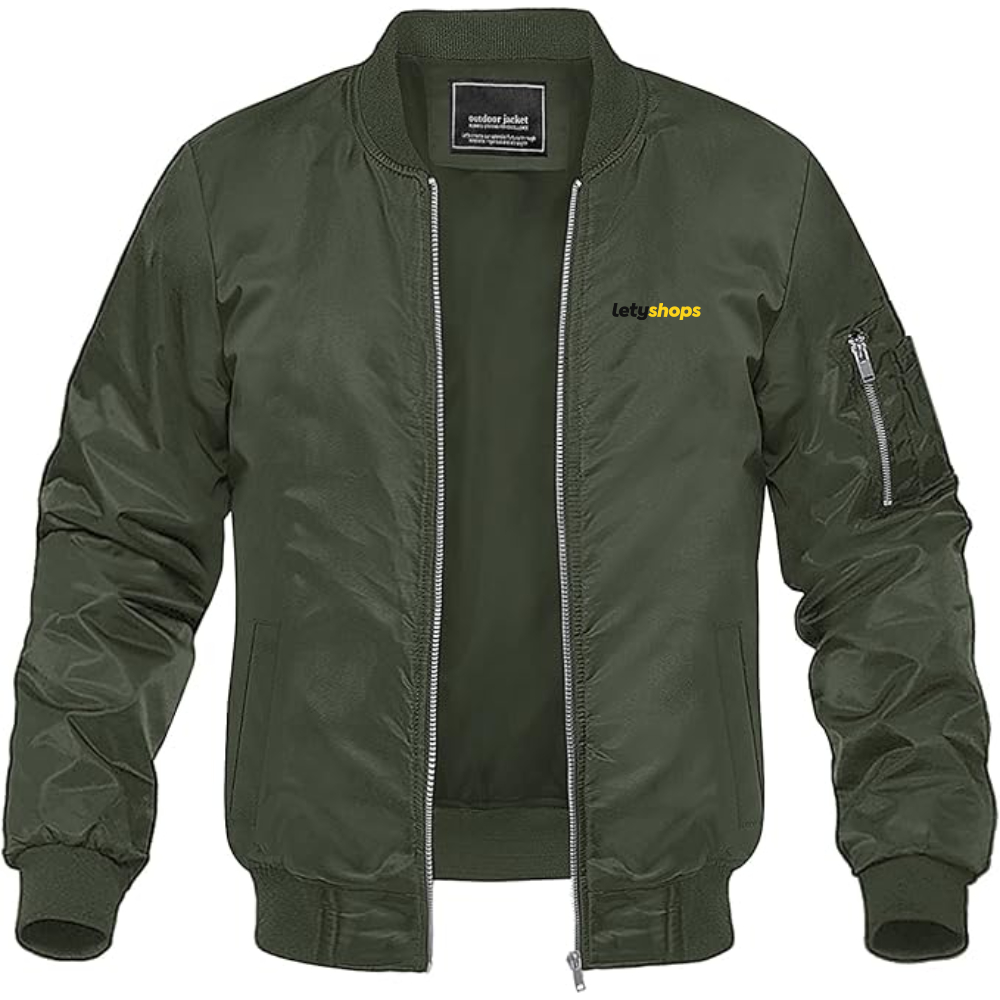 Men's LetyShops Logo Lightweight Bomber Jacket