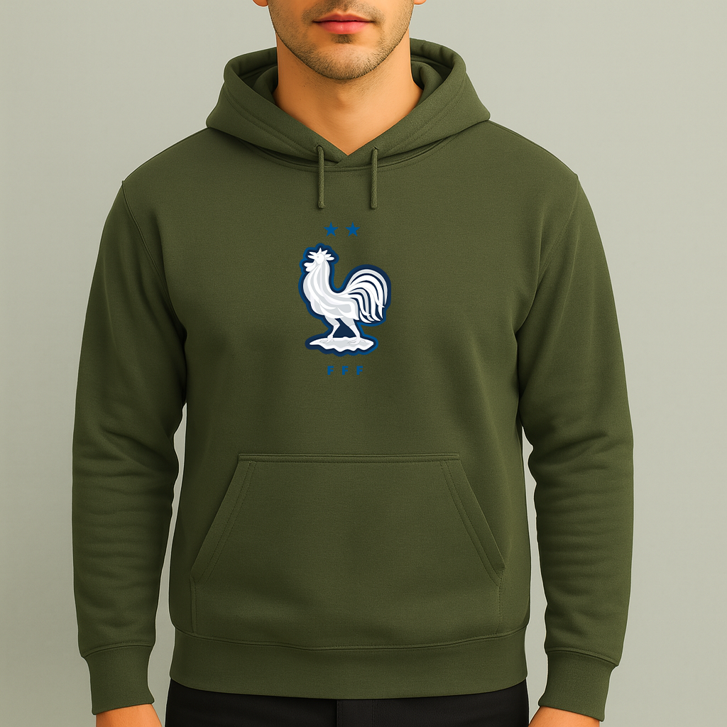 Men's France National Soccer Team Pullover Hoodie