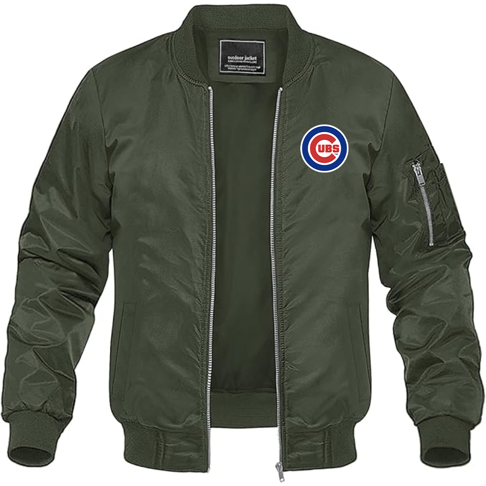 Men's Chicago Cubs Logo Lightweight Bomber Jacket