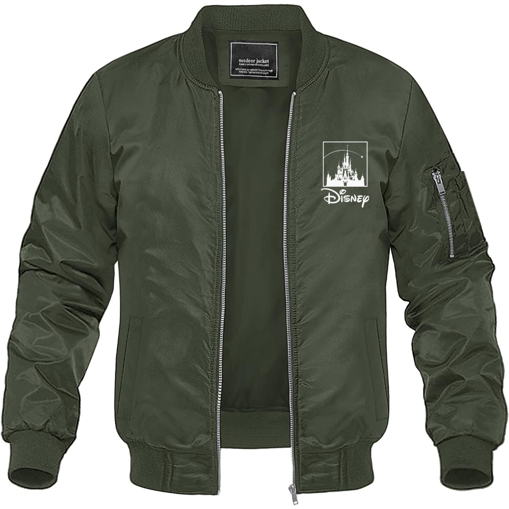 Men's Walt Disney Cartoon  Lightweight Bomber Jacket Windbreaker Softshell Varsity Jacket Coat