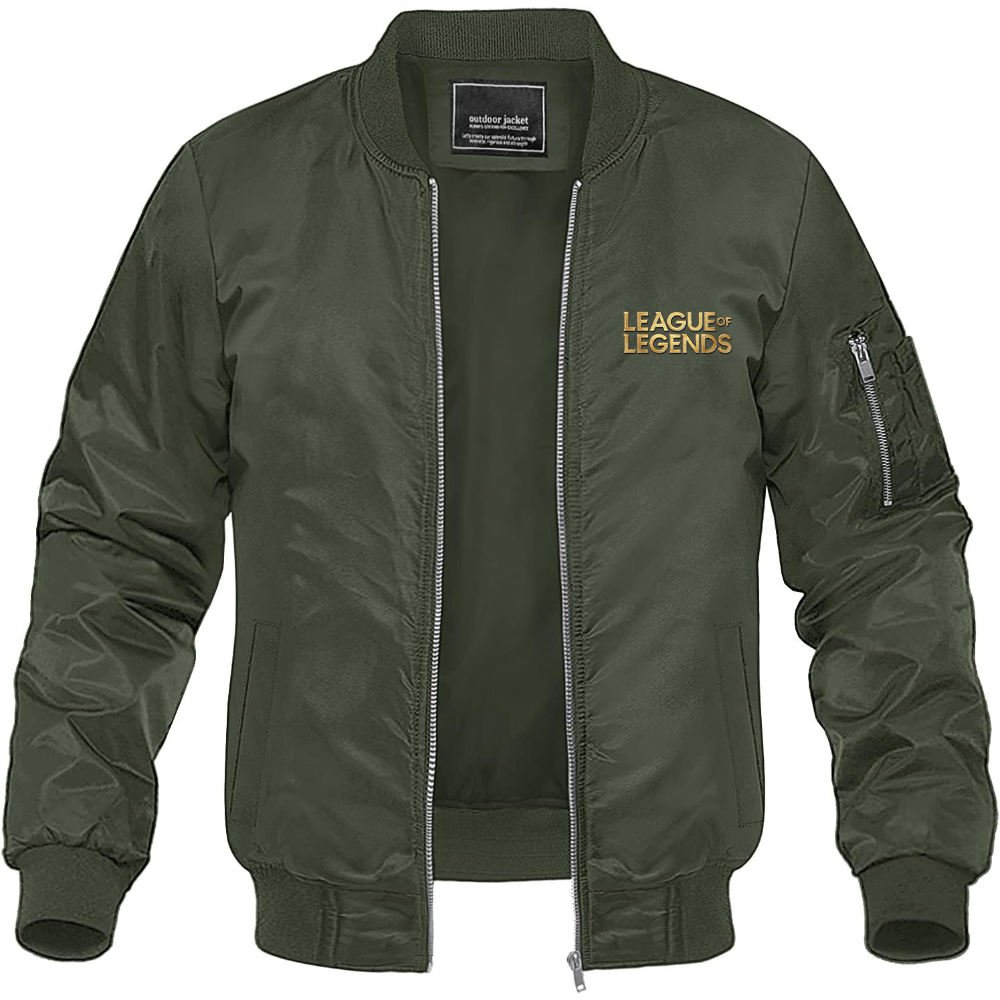 Men's League of Legends Game Lightweight Bomber Jacket Windbreaker Softshell Varsity Jacket Coat