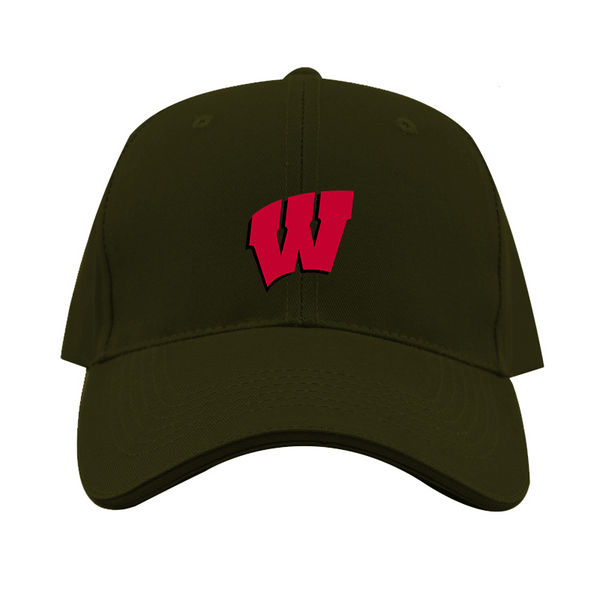 Wisconsin Badgers Logo  Dad Baseball Cap Hat