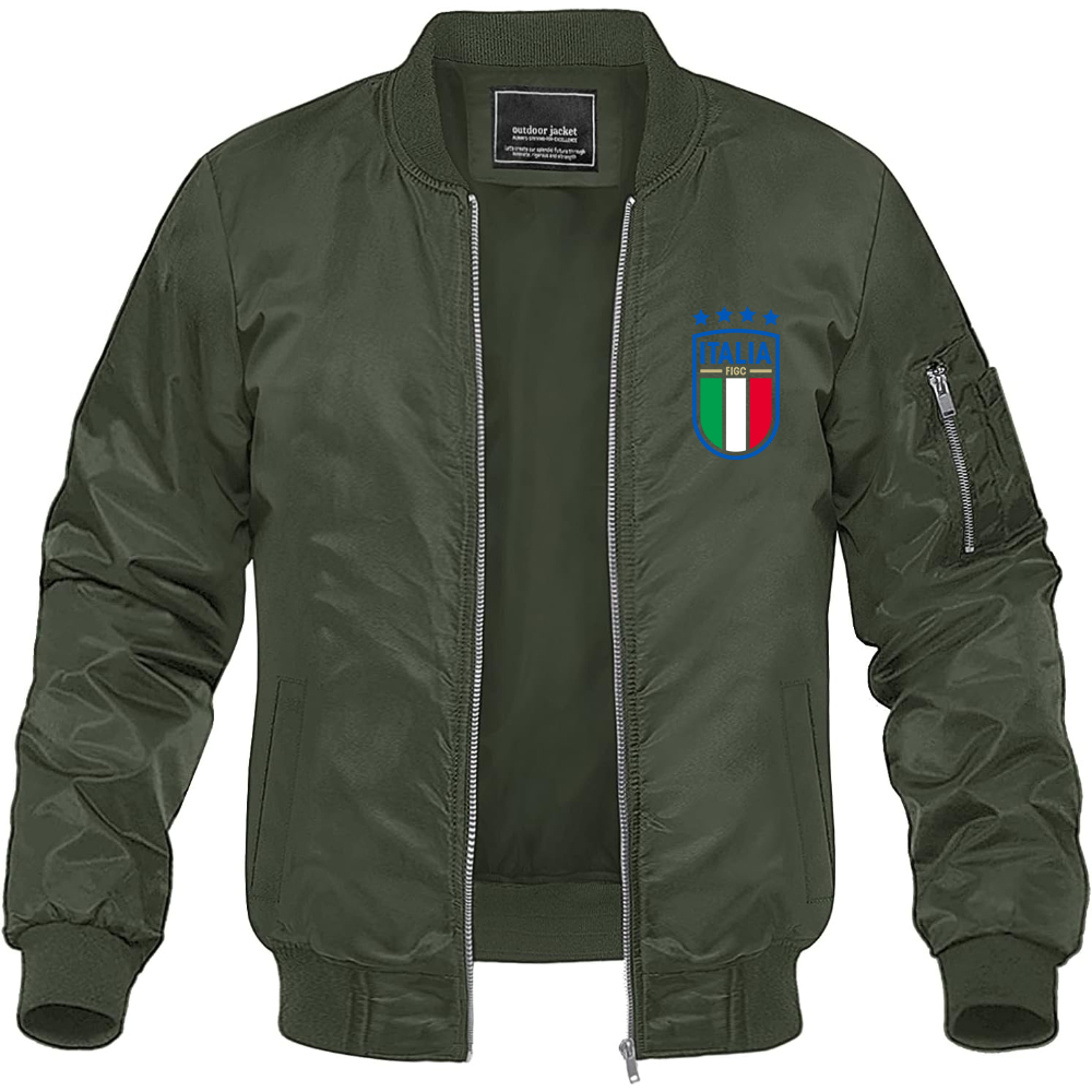 Men's Italy National Soccer Lightweight Bomber Jacket