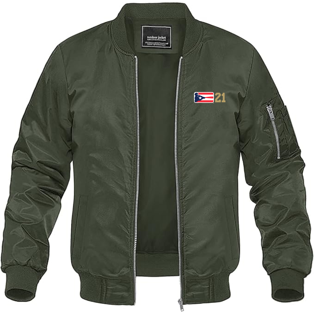 Men's Liga de Beisbol Profesional Roberto Clemente Logo Lightweight Bomber Jacket