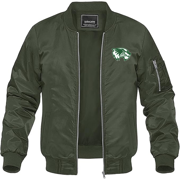 Men's Utah Valley Wolverines Lightweight Bomber Jacket Windbreaker Softshell Varsity Jacket Coat