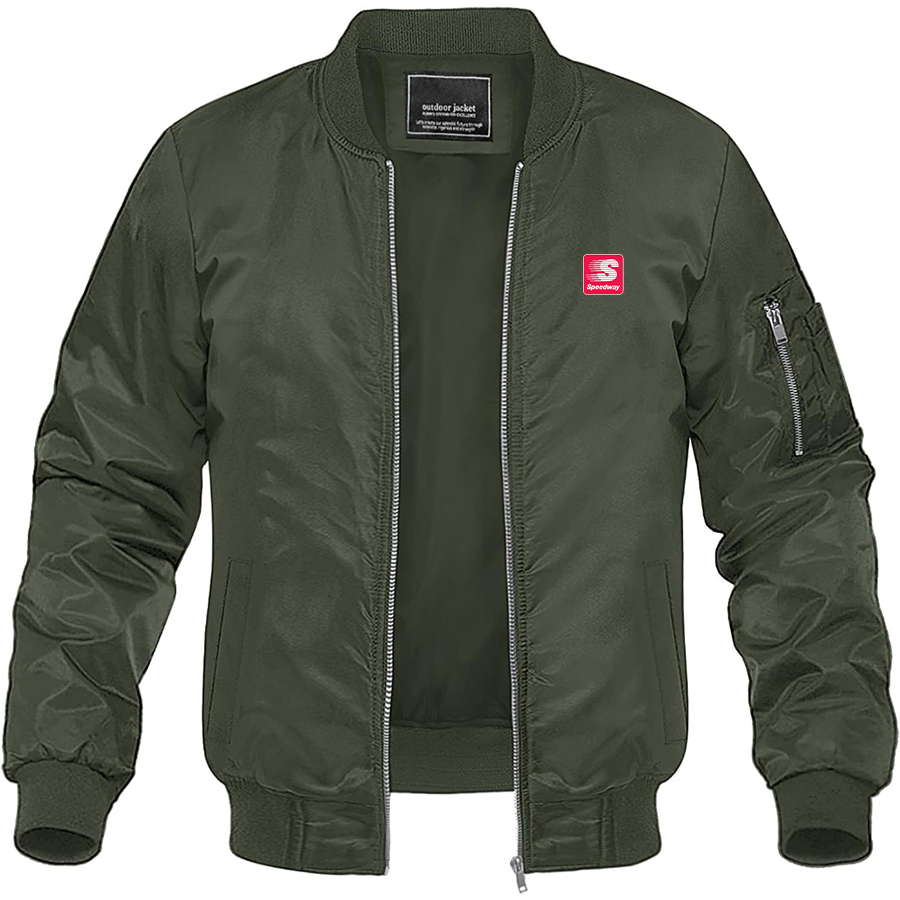 Men's Speedway Gas Station Logo Lightweight Bomber Jacket