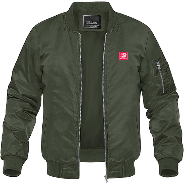 Men's Speedway Gas Station  Logo Lightweight Bomber Jacket Windbreaker Softshell Varsity Jacket Coat