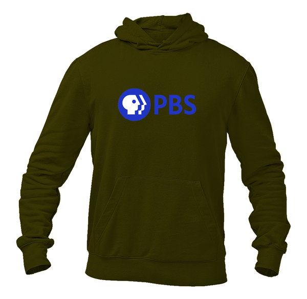 Men's PBS Blue  Softstyle Midweight Hooded Sweatshirt