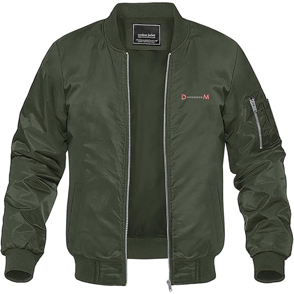 Men's Depeche Mode  Logo Lightweight Bomber Jacket Windbreaker Softshell Varsity Jacket Coat