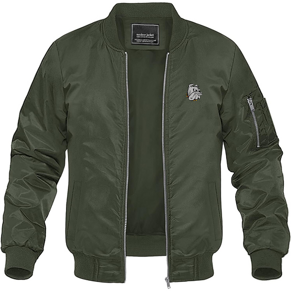 Men's Minnesota Duluth Bulldogs Lightweight Bomber Jacket Windbreaker Softshell Varsity Jacket Coat