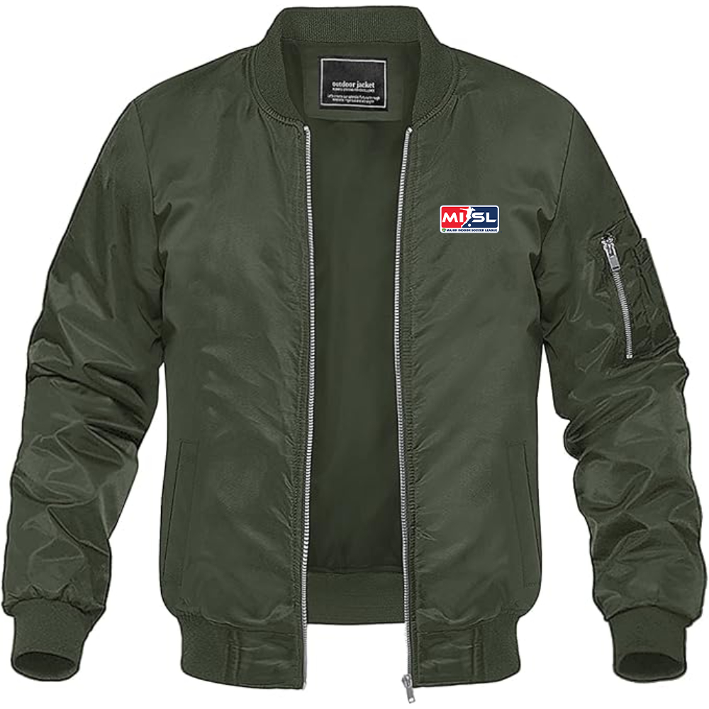 Men's Major Indoor Soccer League Logo Lightweight Bomber Jacket