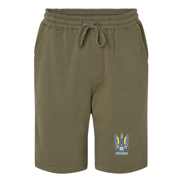 Men's Ukraine National Football Soccer Team Independent Trading Co Midweight Fleece Shorts