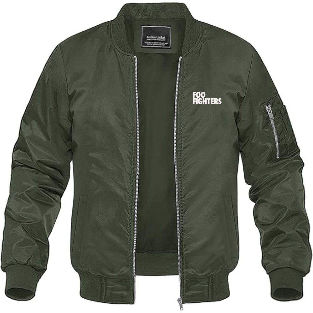 Men's Foo Fighters Logo Lightweight Bomber Jacket