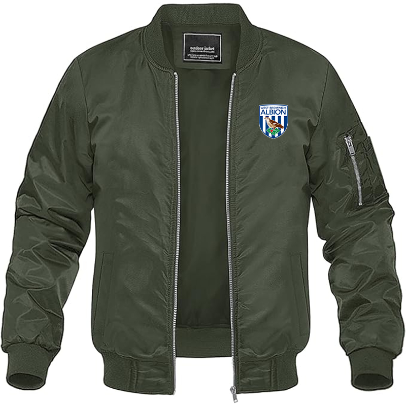 Men's West Bromwich Albion Soccer Lightweight Bomber Jacket
