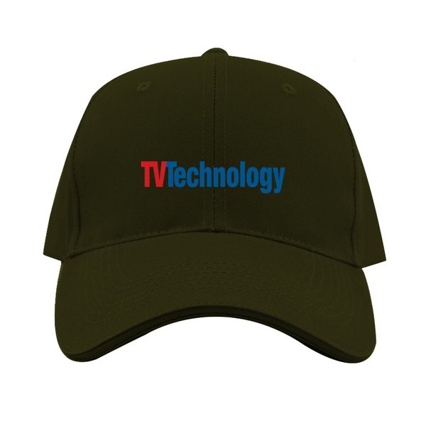 TV Technology Logo  Dad Baseball Cap Hat