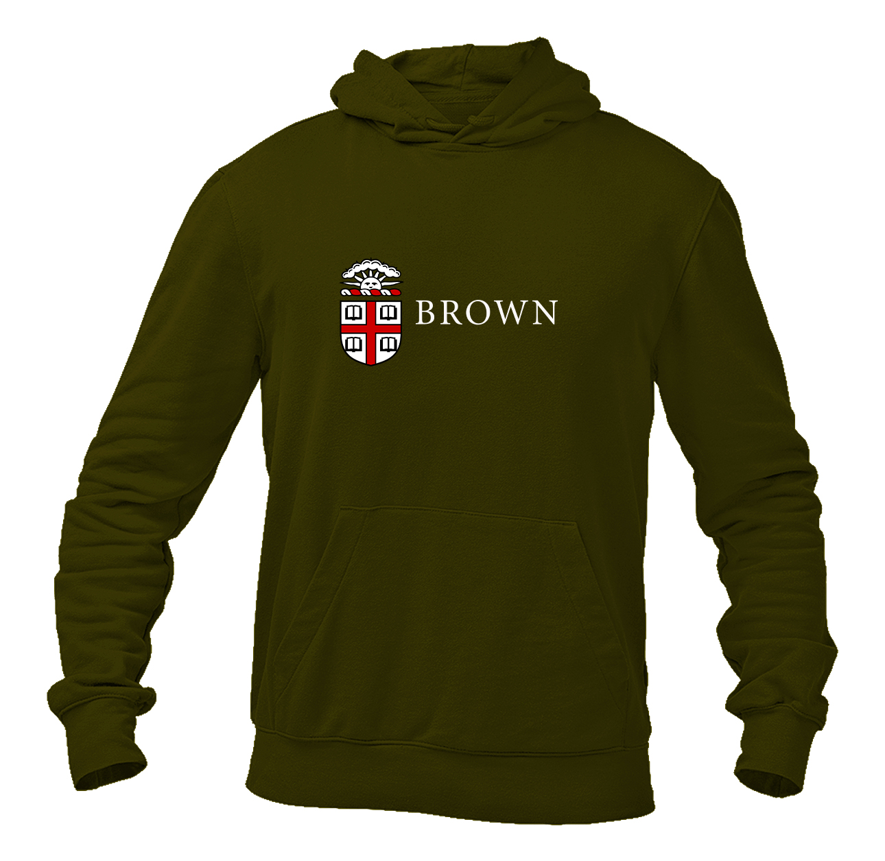 Men's Brown University Pullover Hoodie