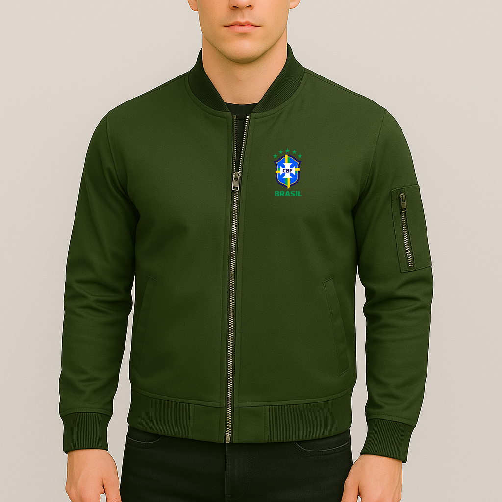 Men's Brasil National Soccer Team Lightweight Bomber Jacket