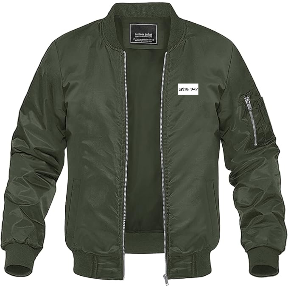 Men's Green Day Logo Lightweight Bomber Jacket