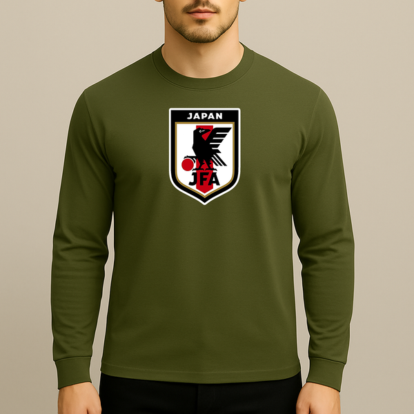 Men's Japan National Soccer Team Long Sleeve T-Shirt