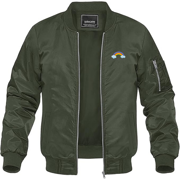 Men's Ça va bien aller Lightweight Bomber Jacket Windbreaker Softshell Varsity Jacket Coat
