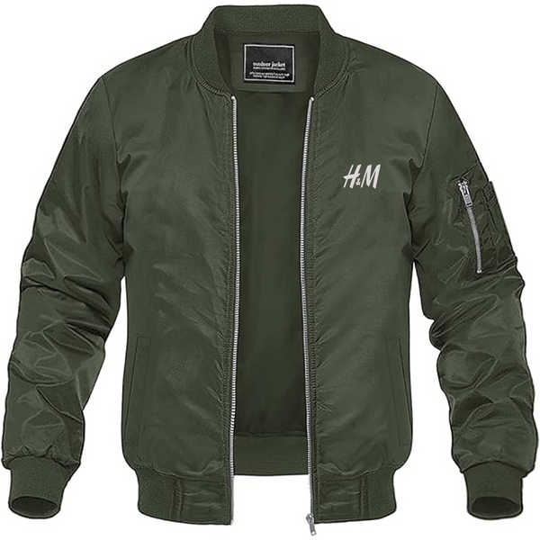 Men's H&M Lightweight Bomber Jacket Windbreaker Softshell Varsity Jacket Coat