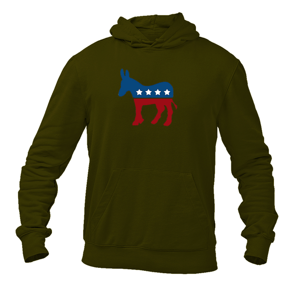 Men's  Democrat Election Symbol Softstyle Midweight Hooded Sweatshirt