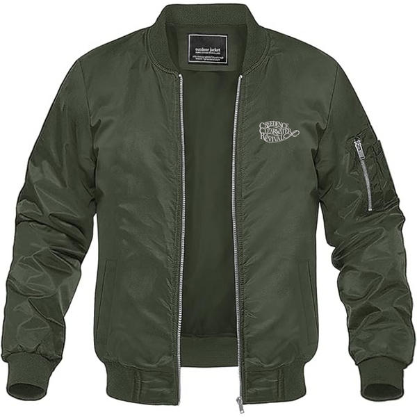 Men's Creedence Clearwater Revival Lightweight Bomber Jacket Windbreaker Softshell Varsity Jacket Coat