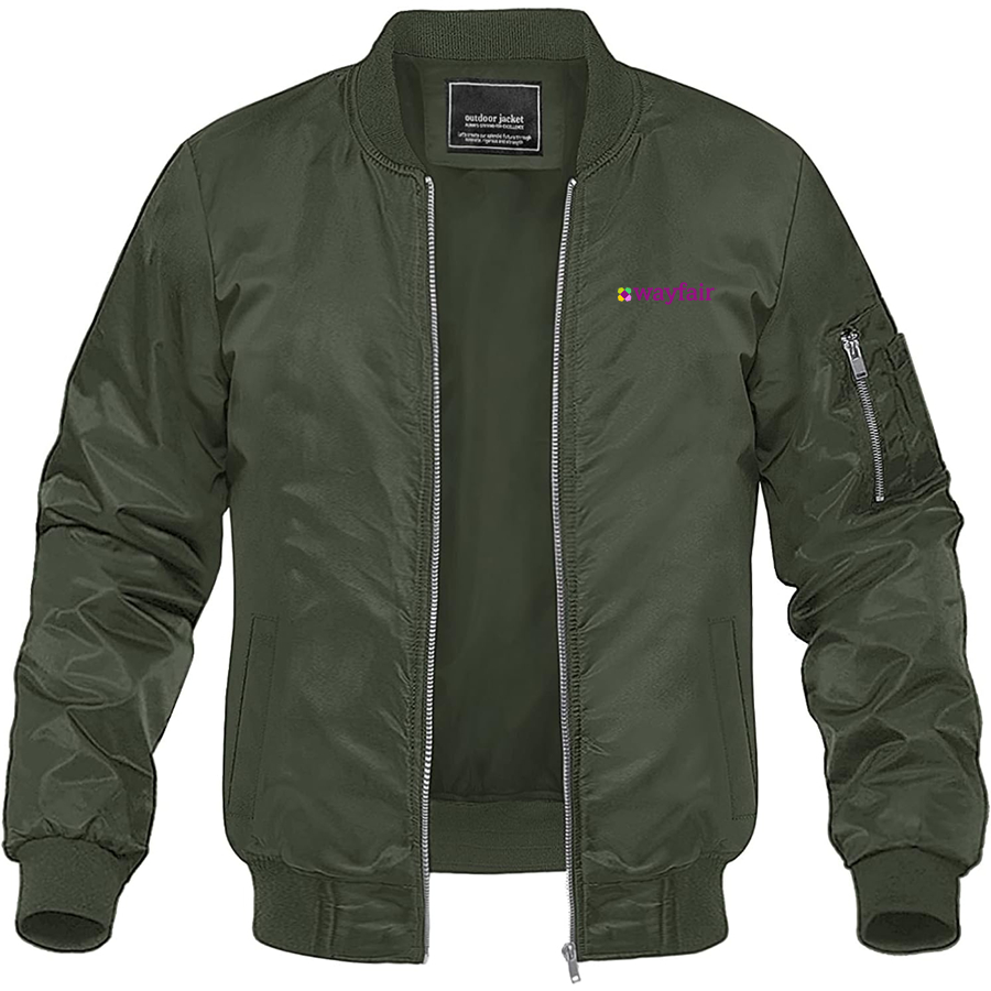 Men's Wayfair Logo Lightweight Bomber Jacket