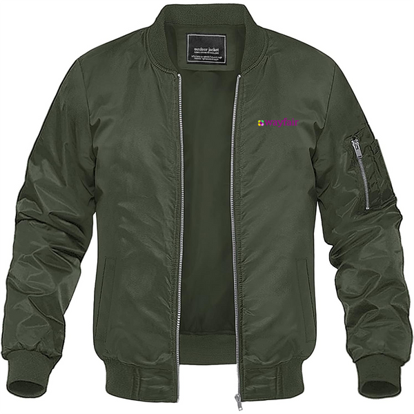 Men's Wayfair Logo Lightweight Bomber Jacket Windbreaker Softshell Varsity Jacket Coat