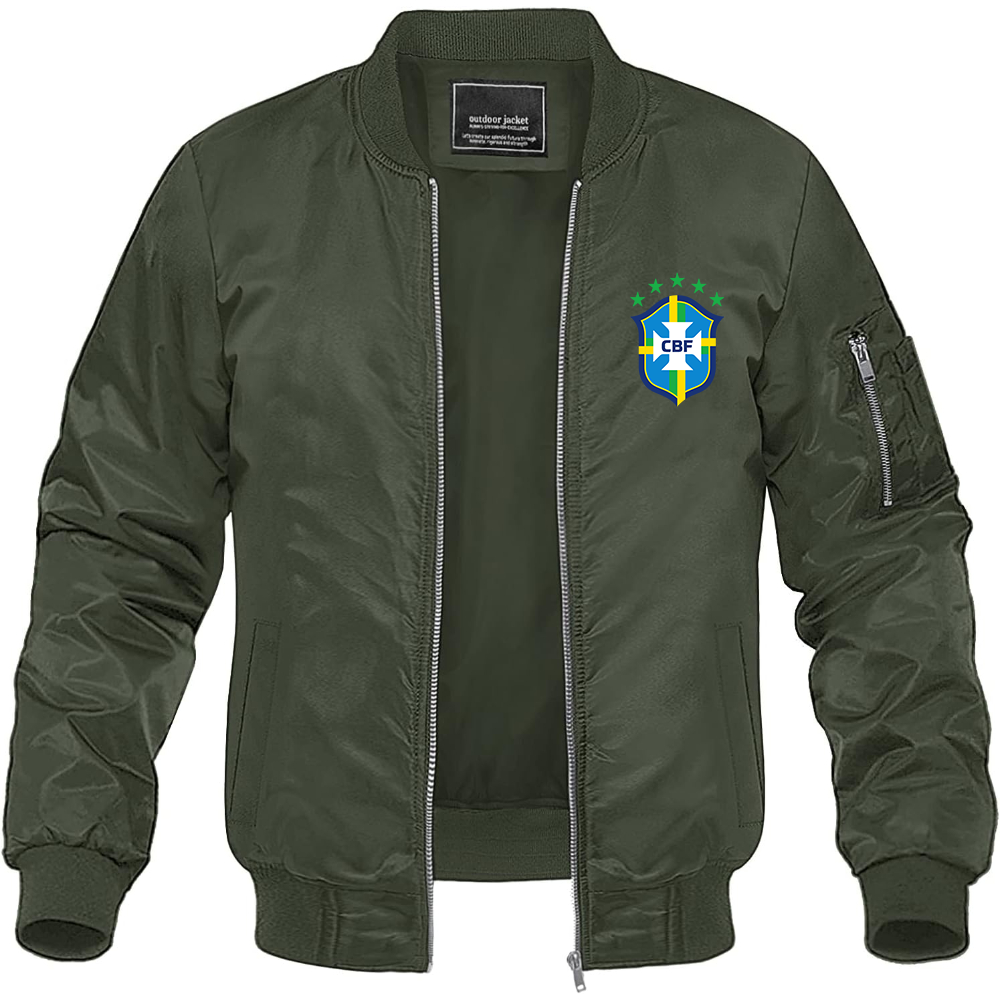 Men's Brazil National Soccer Team Lightweight Bomber Jacket