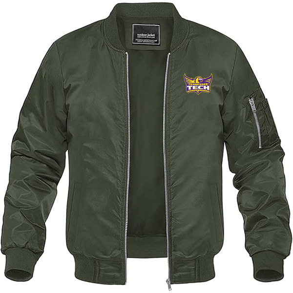 Men's Tennessee Tech Golden Eagles Lightweight Bomber Jacket Windbreaker Softshell Varsity Jacket Coat