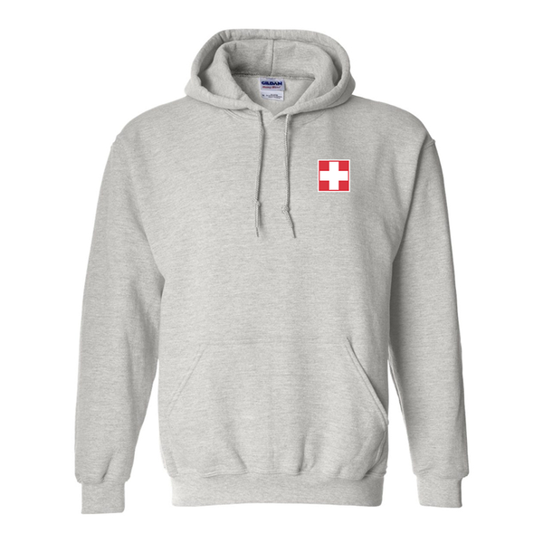Men's  Switzerland National Football Soccer Team Gildan  Heavy Blend Hooded Sweatshirt