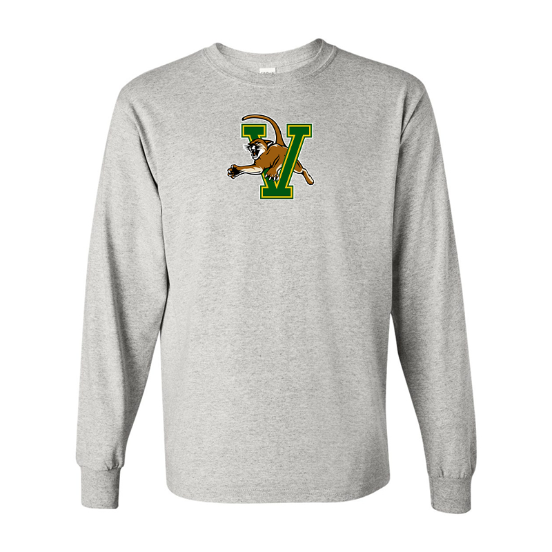 Men's Vermont Catamounts  Gildan Heavy Cotton Long Sleeve T-Shirt
