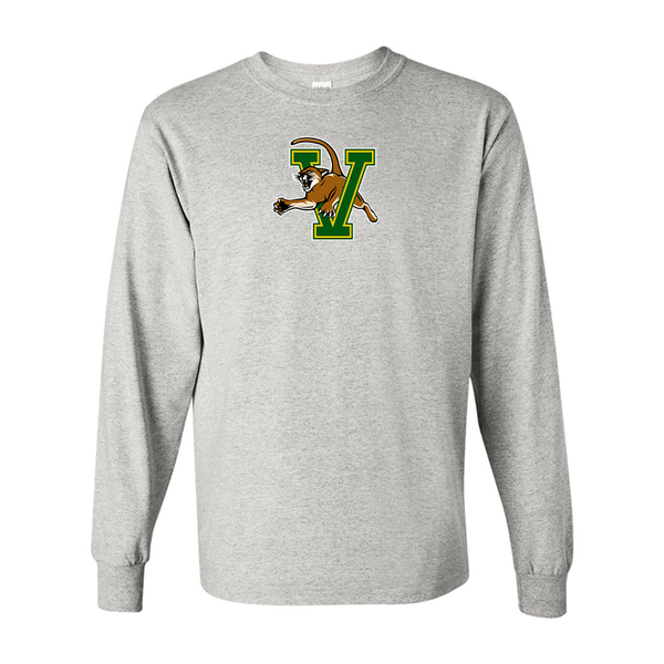 Men's Vermont Catamounts  Gildan Heavy Cotton Long Sleeve T-Shirt