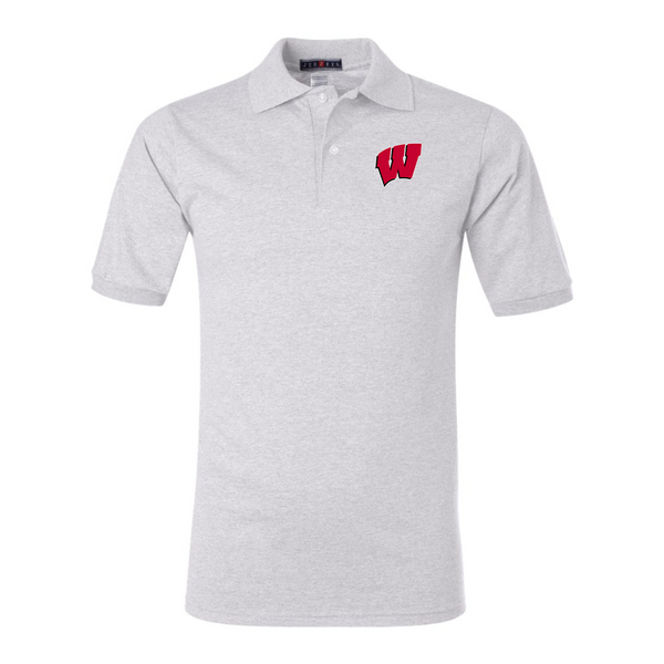 Men's  Wisconsin Badgers JERZEES  SpotShield polo