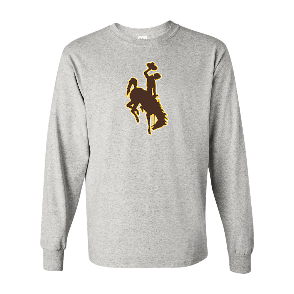 Men's  Wyoming Cowboys Gildan Heavy Cotton Long Sleeve T-Shirt