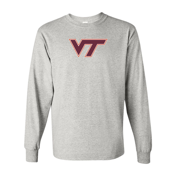 Men's Virginia Tech Hokies  Gildan Heavy Cotton Long Sleeve T-Shirt