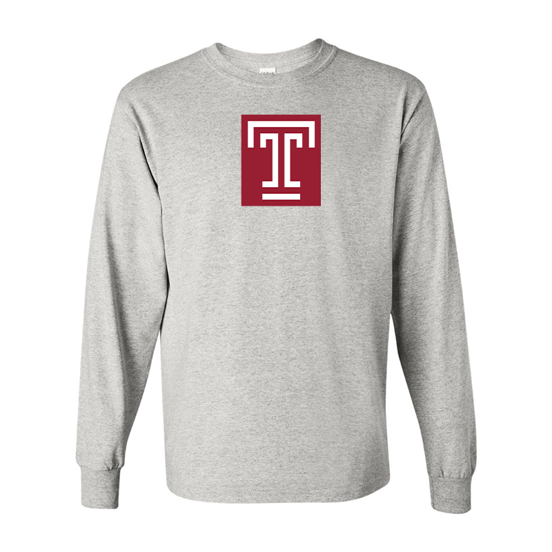 Men's Temple Owls Gildan Heavy Cotton Long Sleeve T-Shirt