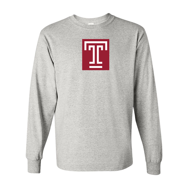 Men's Temple Owls Gildan Heavy Cotton Long Sleeve T-Shirt
