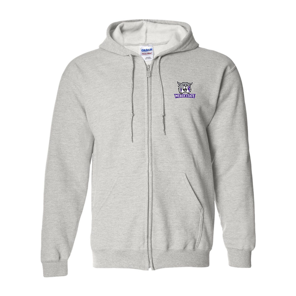 Men's Weber State Wildcats Gildan  Heavy Blend Full Zip Hooded Sweatshirt