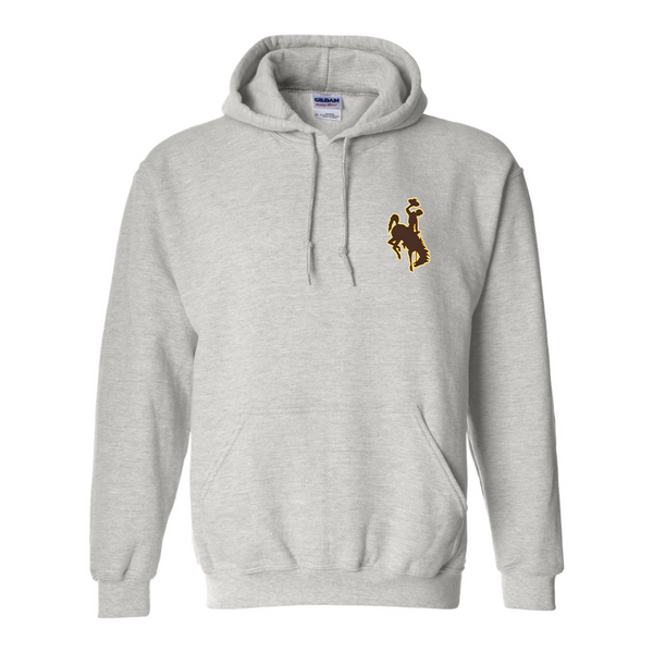 Men's  Wyoming Cowboys  Gildan  Heavy Blend Hooded Sweatshirt