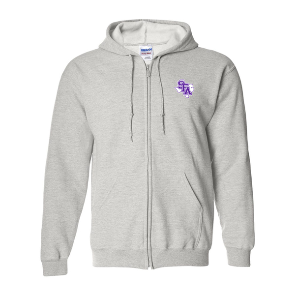 Men's Stephen F. Austin Lumberjacks  Gildan  Heavy Blend Full Zip Hooded Sweatshirt