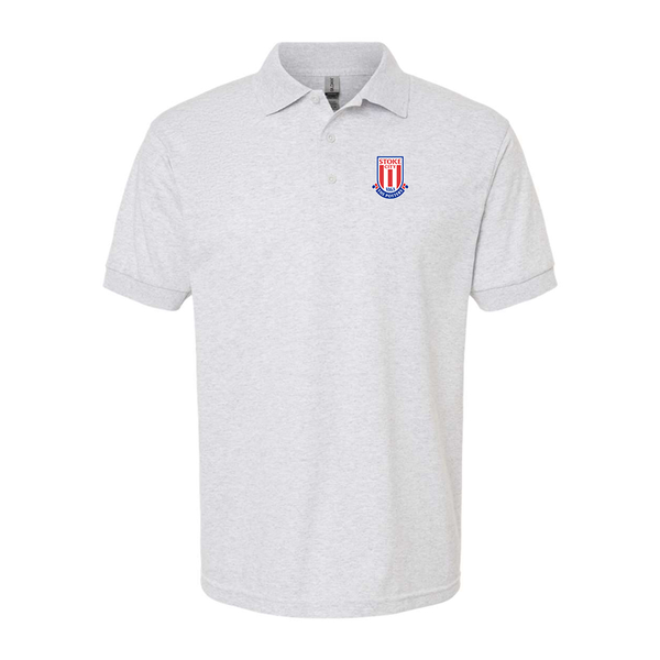 Men's Stoke City Soccer  Gildan Dry Blend Jersey Polo