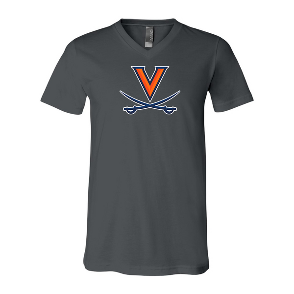 Men's Virginia Cavaliers BELLA + CANVAS - Jersey V-Neck T-Shirt