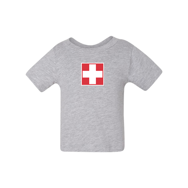 Switzerland National Football Soccer Team  BELLA CANVAS Infant Jersey Tee